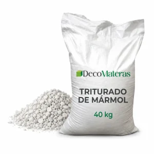 TIENDA piedra decorativa mármol triturado blanca 25 kg
